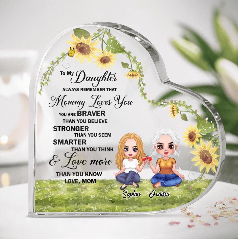 Placa Corazón Personalizada para Mi Hija — Siempre Te Amaré ❤️