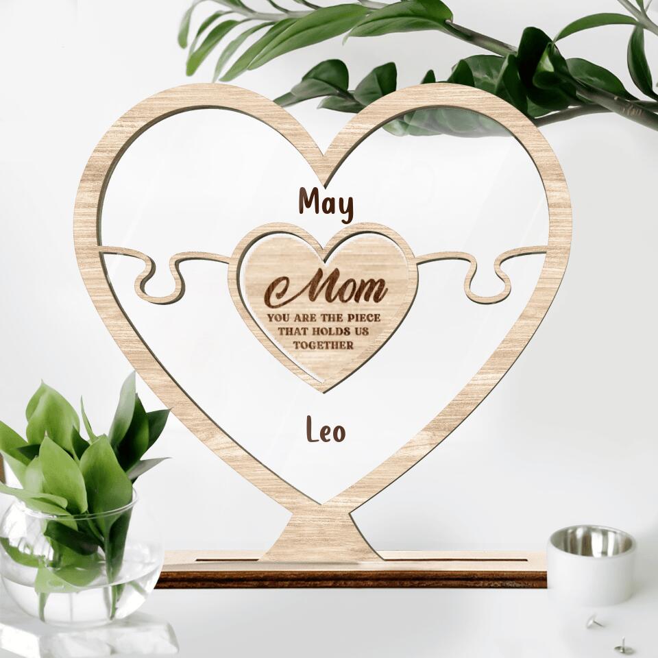 Placa Personalizada para Mamá — El Corazón de la Familia ❤️