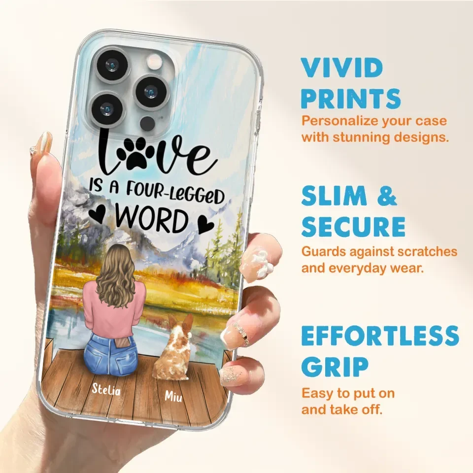 Funda de Teléfono Personalizada para Amantes de Mascotas — Hasta 4 Mascotas