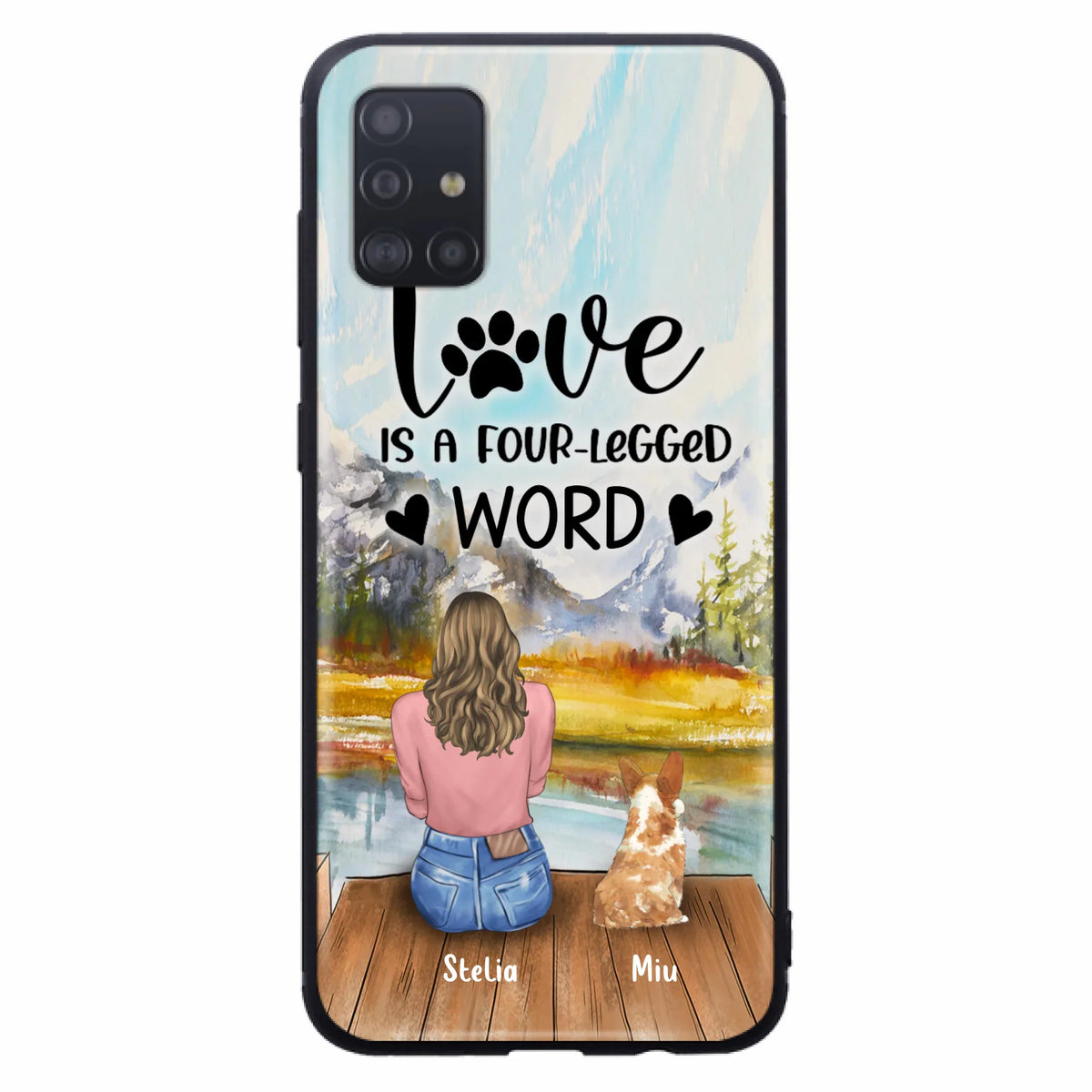 Funda de Teléfono Personalizada para Amantes de Mascotas — Hasta 4 Mascotas