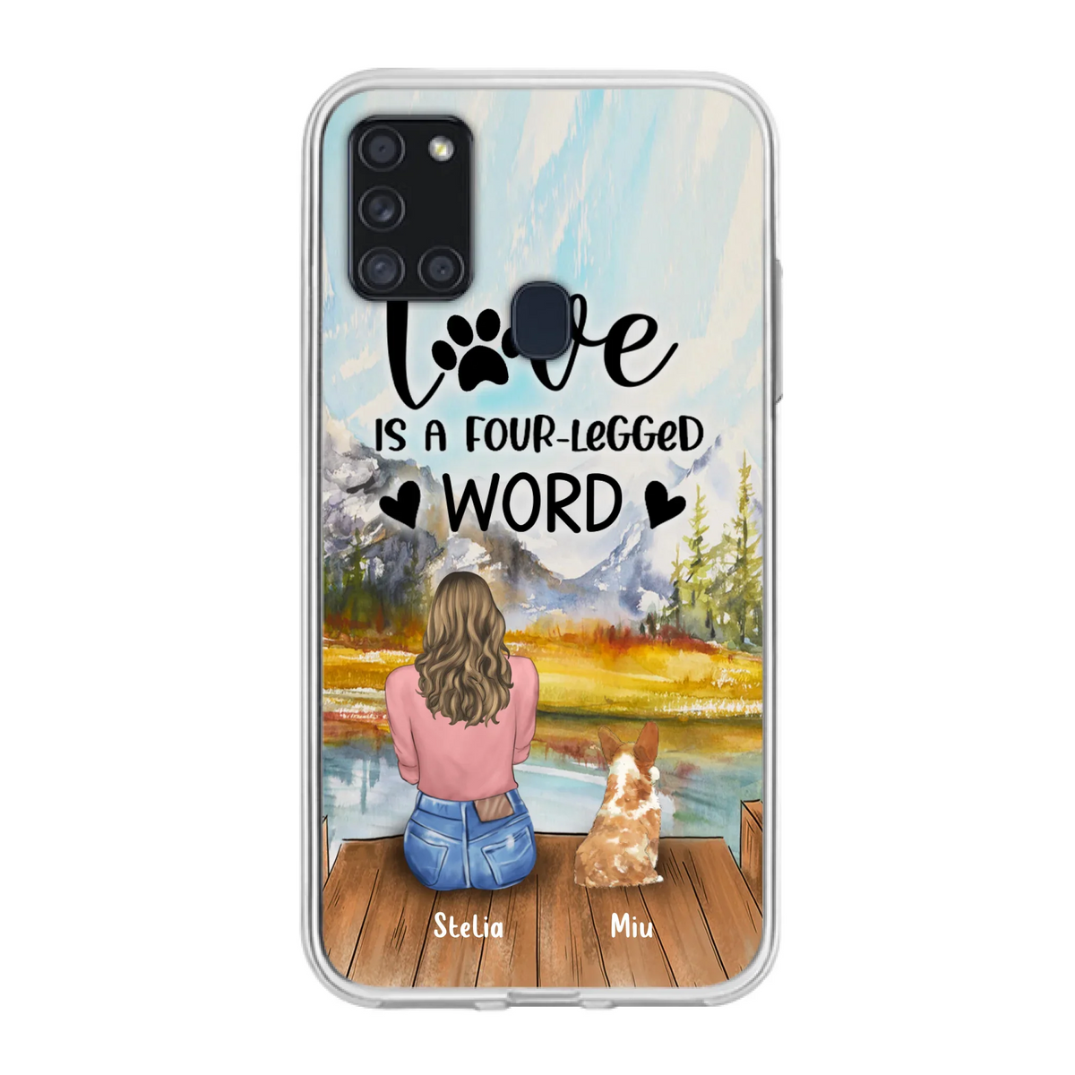 Funda de Teléfono Personalizada para Amantes de Mascotas — Hasta 4 Mascotas