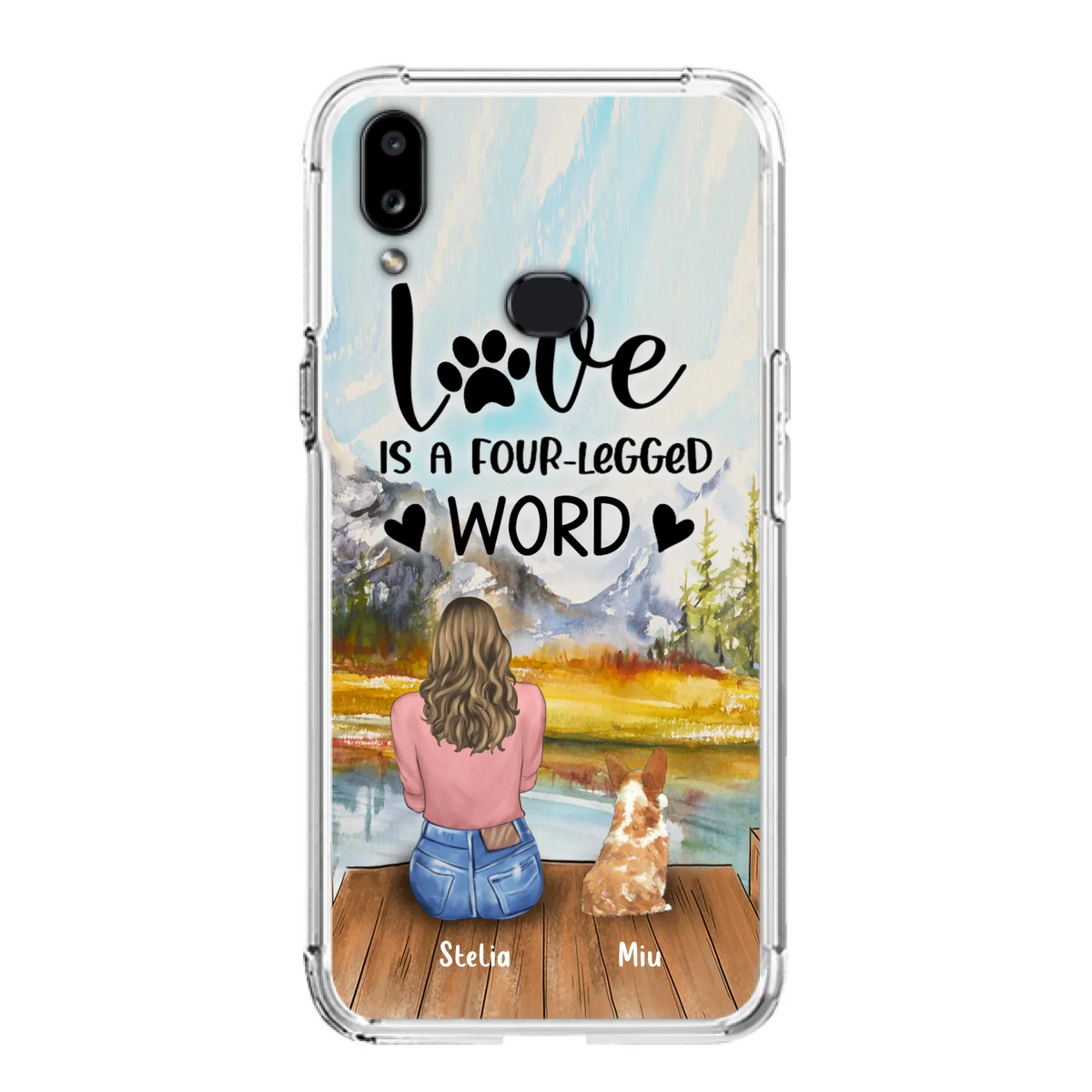 Funda de Teléfono Personalizada para Amantes de Mascotas — Hasta 4 Mascotas