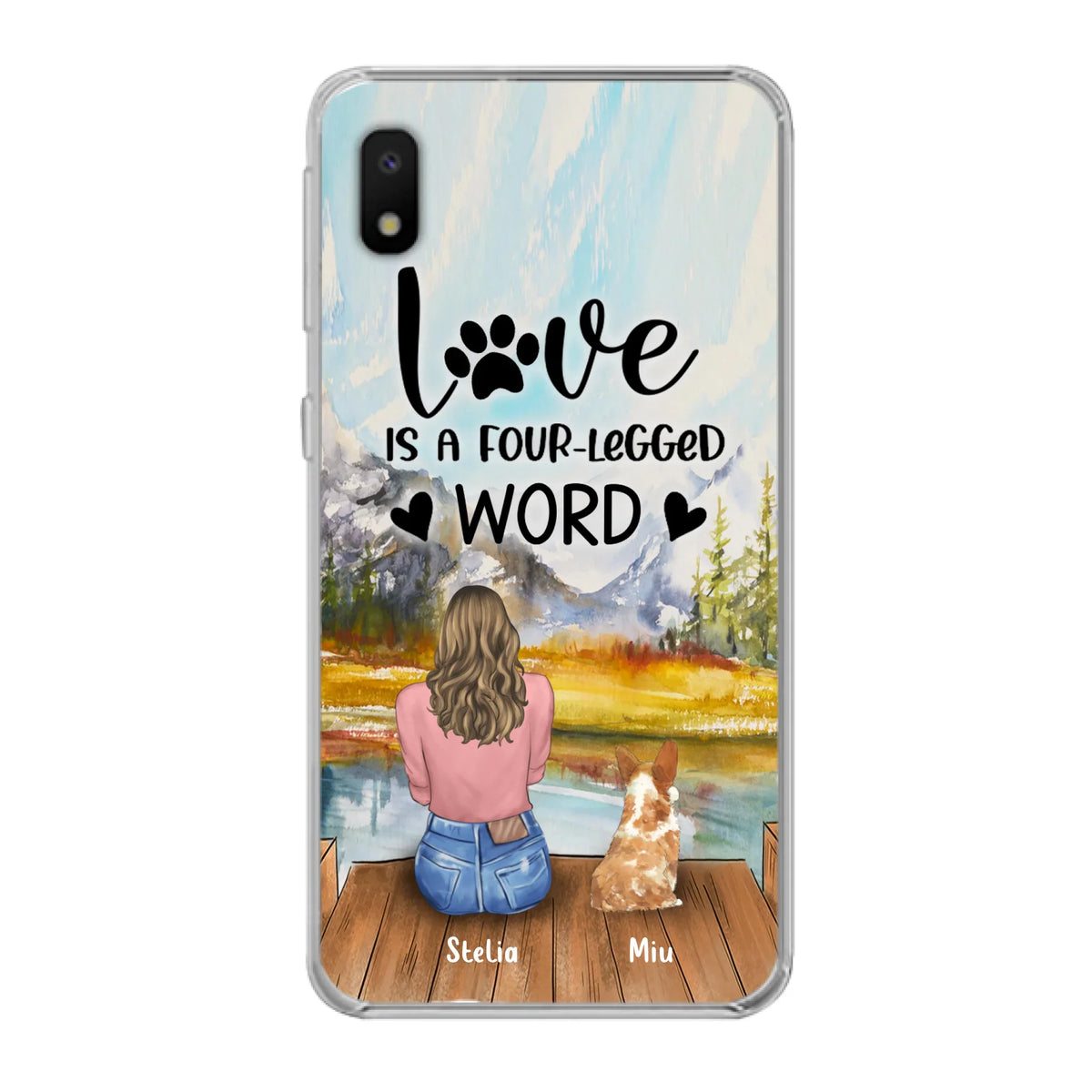 Funda de Teléfono Personalizada para Amantes de Mascotas — Hasta 4 Mascotas