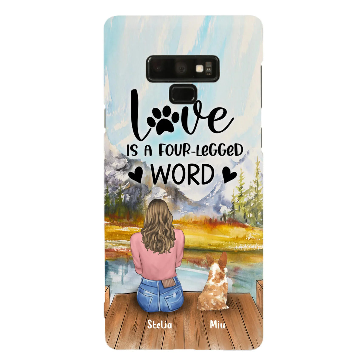 Funda de Teléfono Personalizada para Amantes de Mascotas — Hasta 4 Mascotas