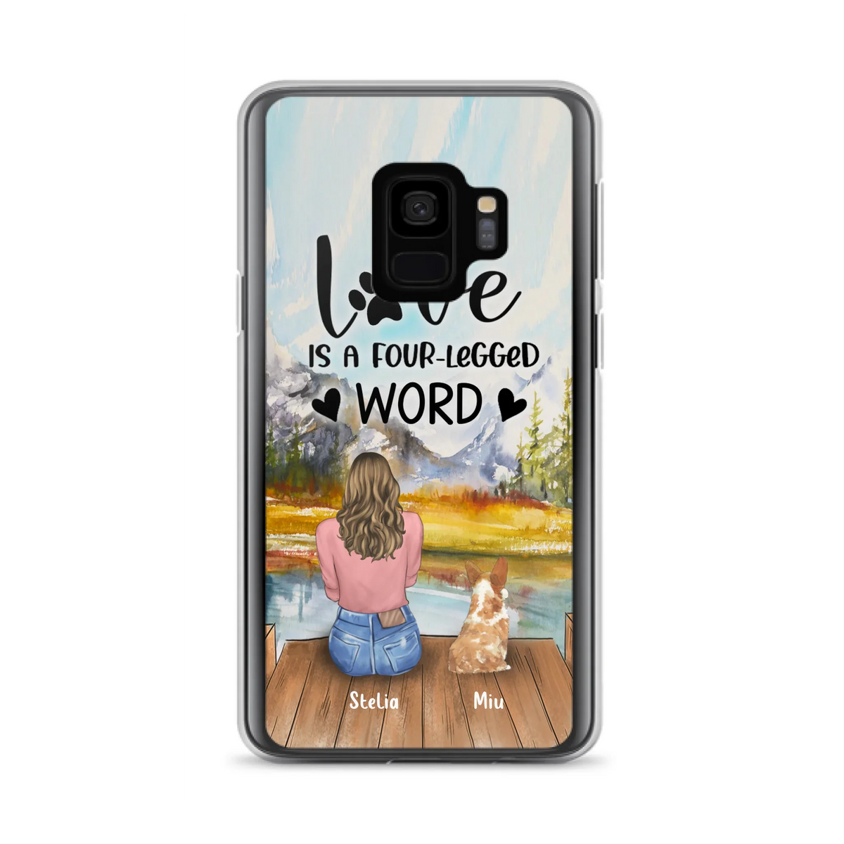 Funda de Teléfono Personalizada para Amantes de Mascotas — Hasta 4 Mascotas