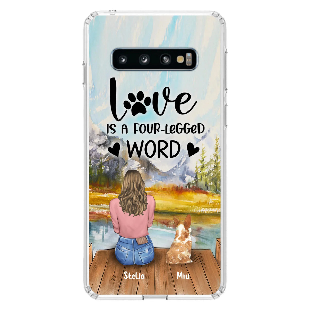 Funda de Teléfono Personalizada para Amantes de Mascotas — Hasta 4 Mascotas