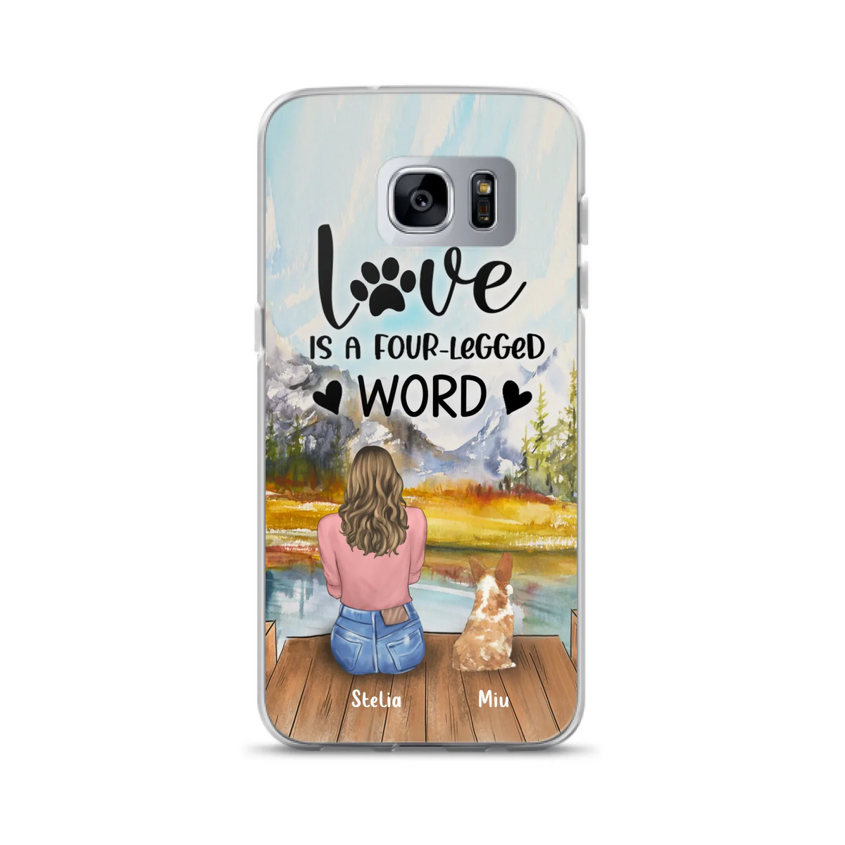 Funda de Teléfono Personalizada para Amantes de Mascotas — Hasta 4 Mascotas