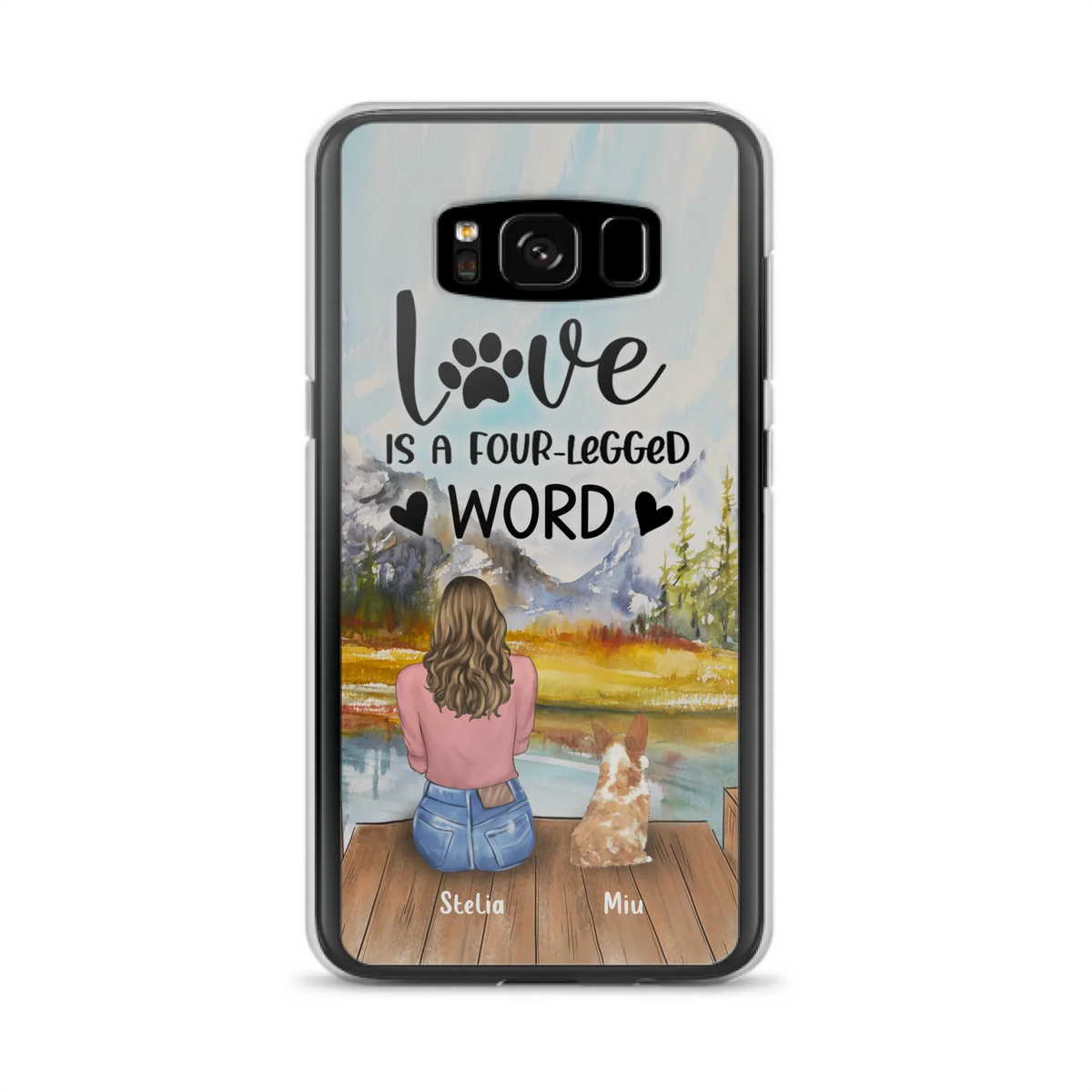 Funda de Teléfono Personalizada para Amantes de Mascotas — Hasta 4 Mascotas