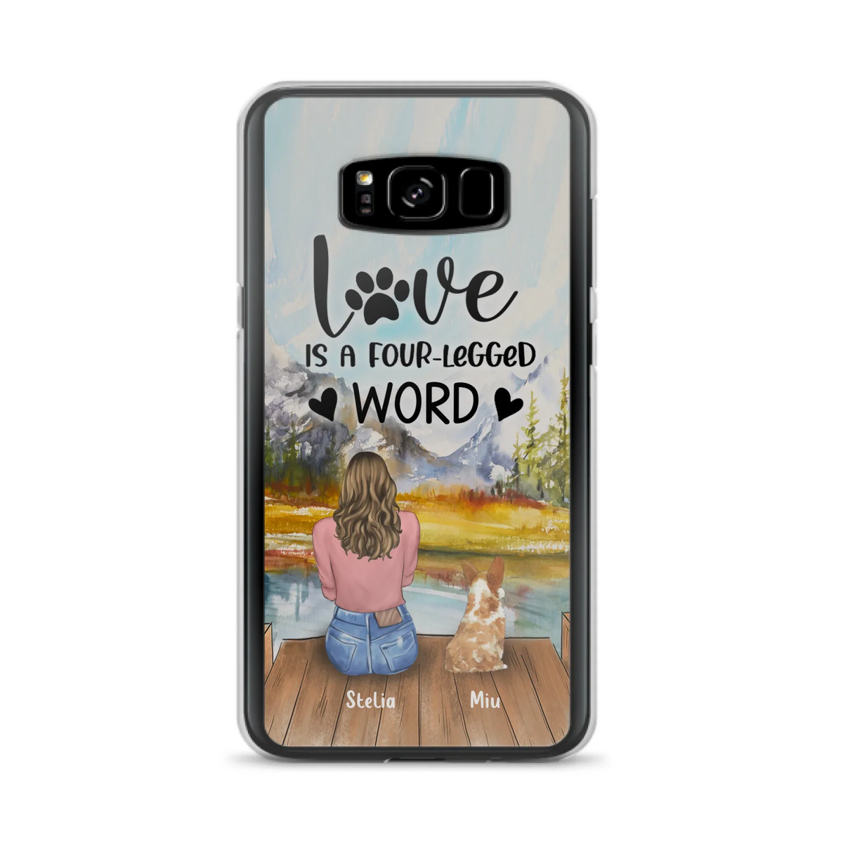 Funda de Teléfono Personalizada para Amantes de Mascotas — Hasta 4 Mascotas