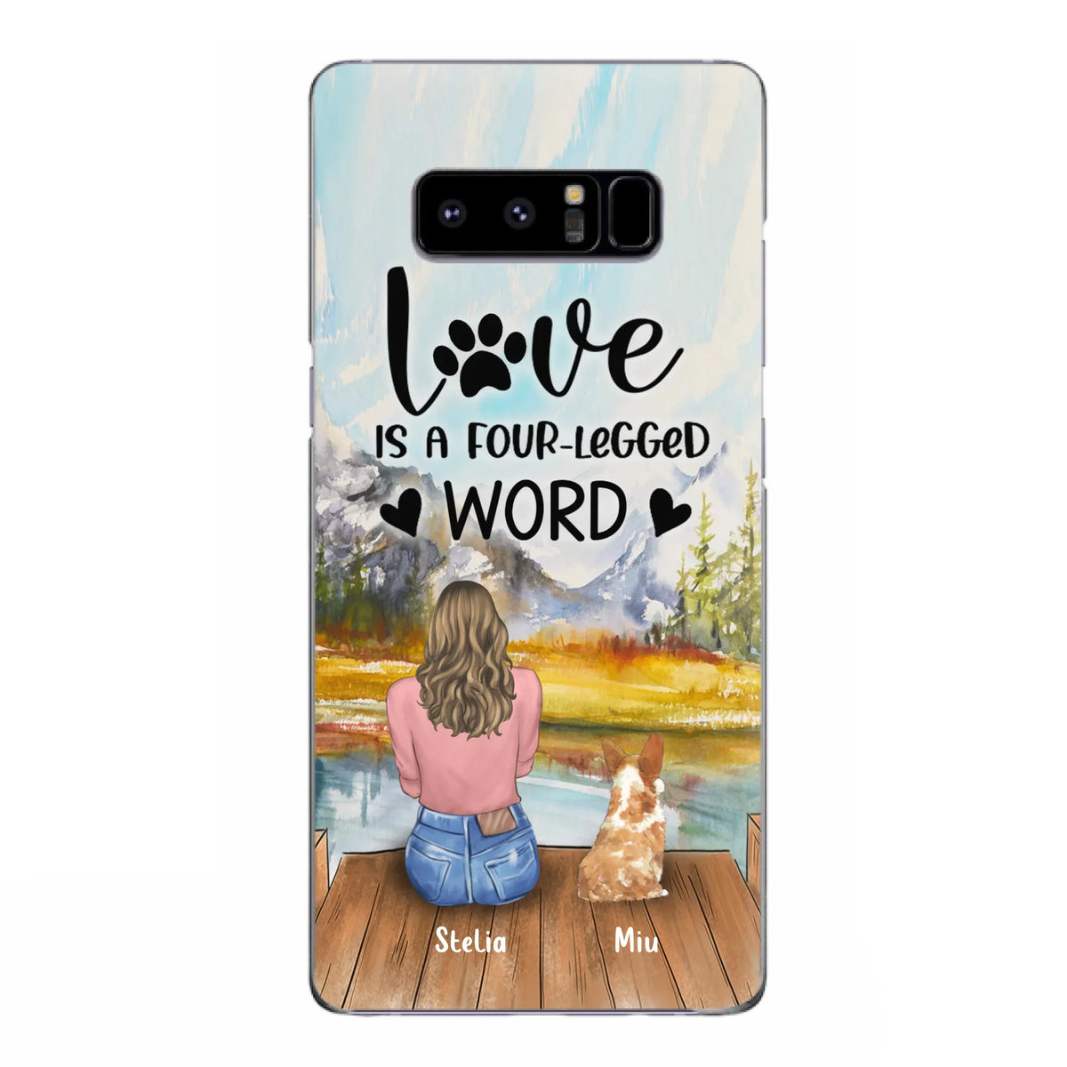 Funda de Teléfono Personalizada para Amantes de Mascotas — Hasta 4 Mascotas