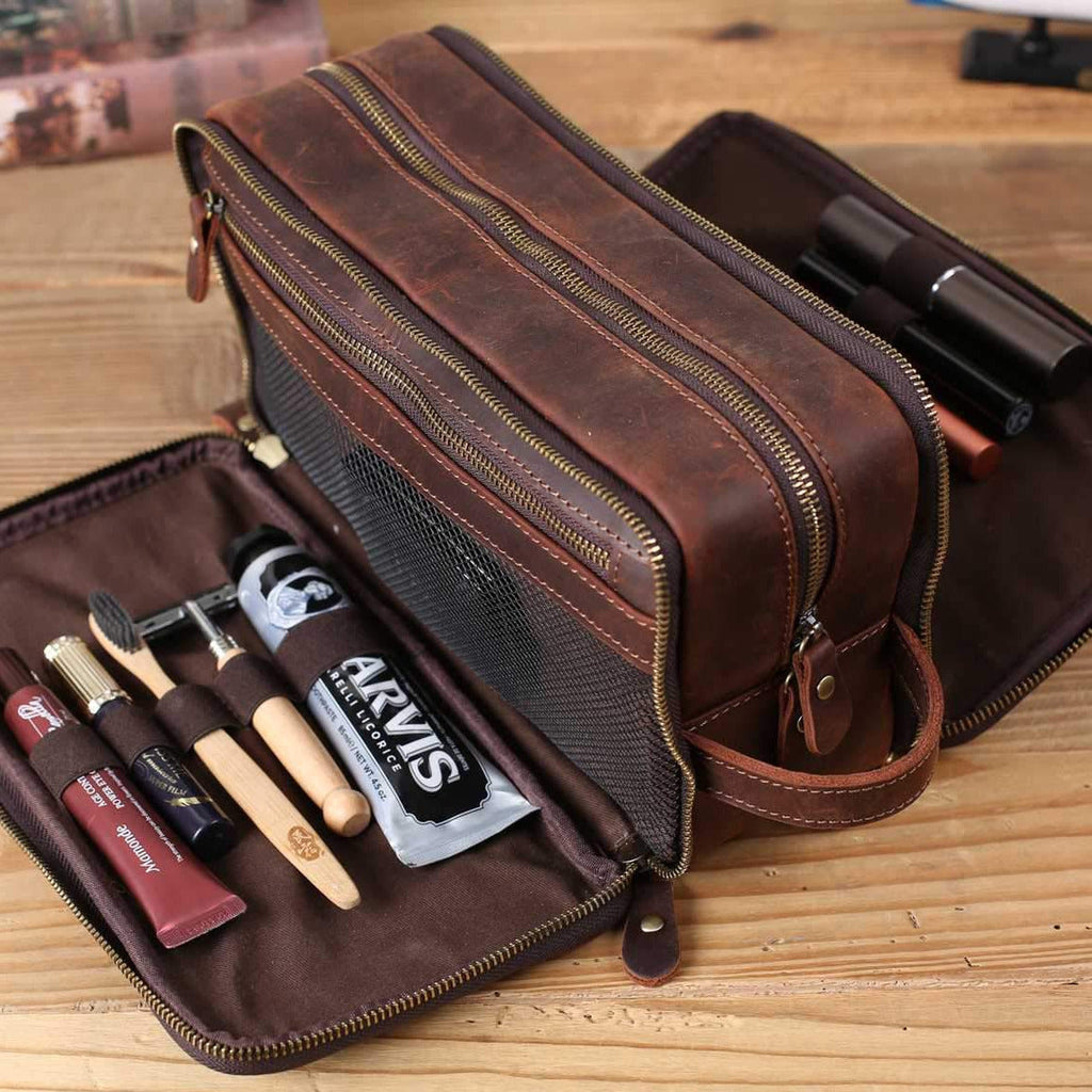 Neceser de Cuero Personalizado para Hombre — Regalo Elegante
