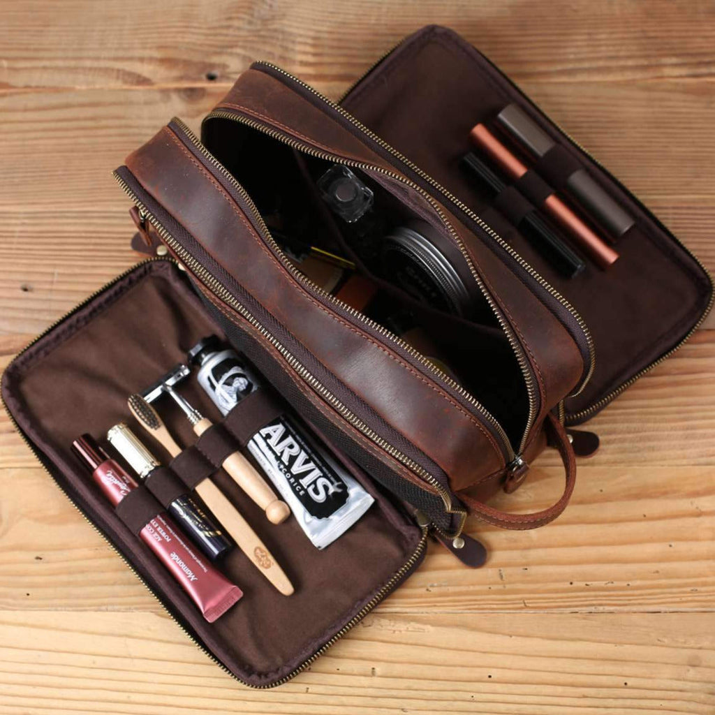 Neceser de Cuero Personalizado para Hombre — Regalo Elegante