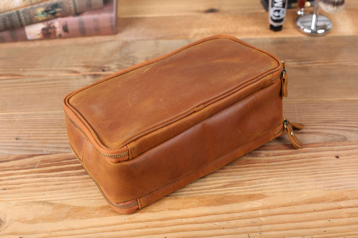 Neceser de Cuero Personalizado para Hombre — Regalo Elegante