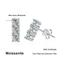 NeeTim 1.2cttw Full Moissanite Stud Earrings for Women 3.5mm Gemstone Lab Diamond Studs Earrings 925 Sterling Silver Jewelry