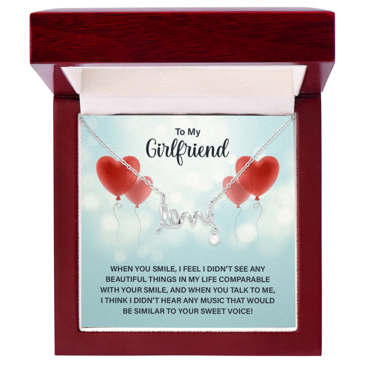 Para Mi Novia – Collar de Amor con Mensaje