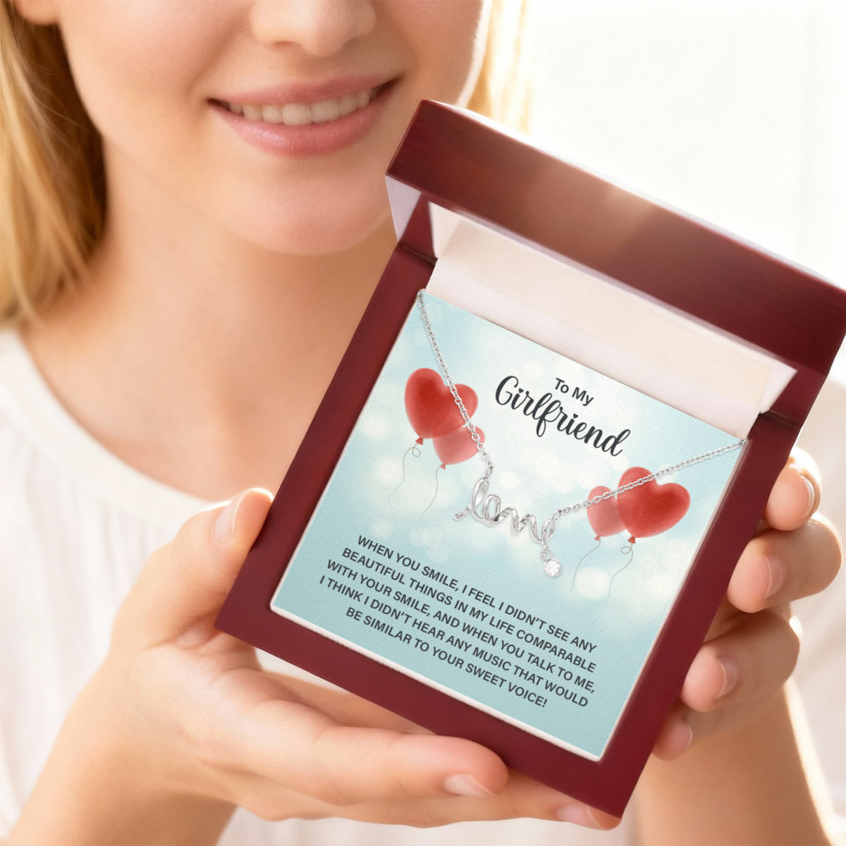 Para Mi Novia – Collar de Amor con Mensaje