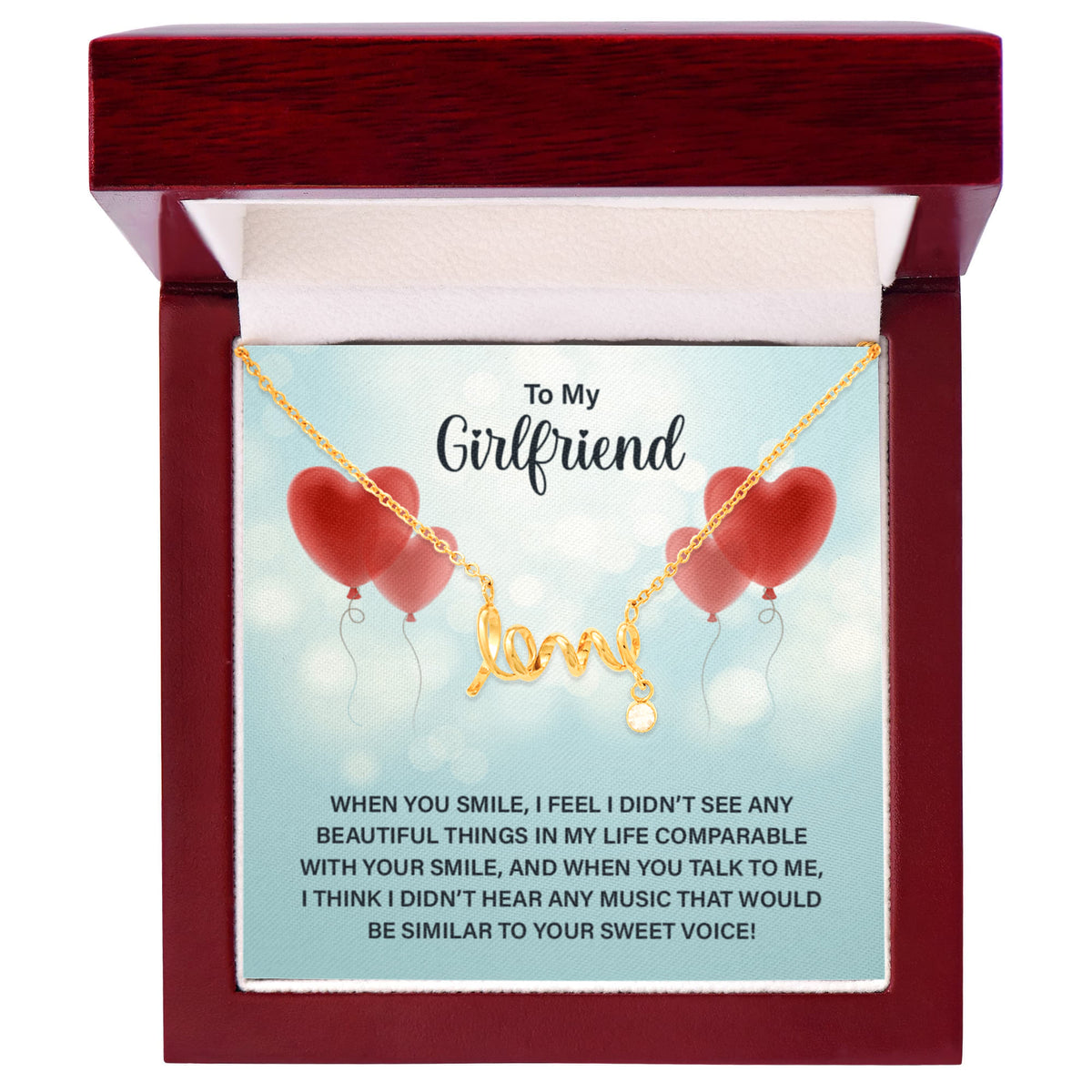 Para Mi Novia – Collar de Amor con Mensaje