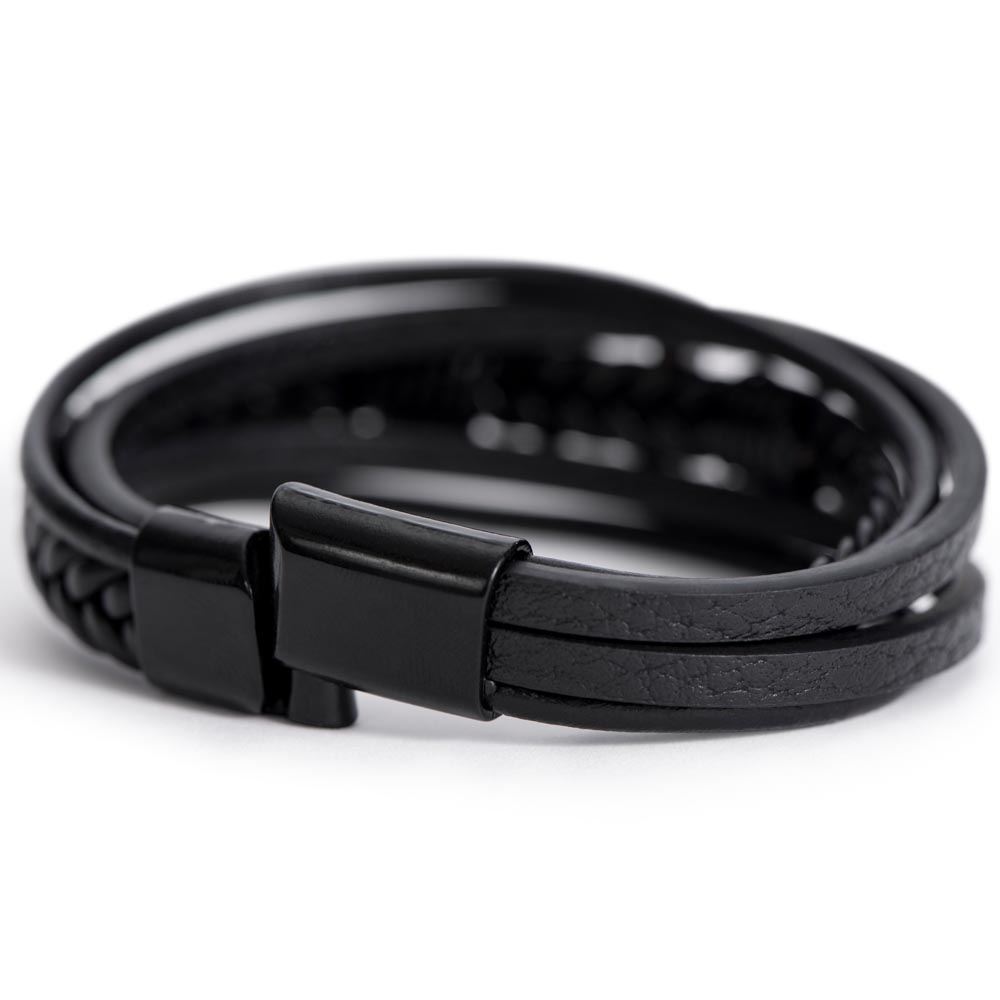 Pulsera de Cuero con Cruz Cristiana – Regalo de Fe y Fortaleza ✝️