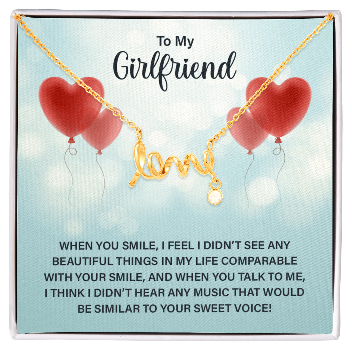 Para Mi Novia – Collar de Amor con Mensaje