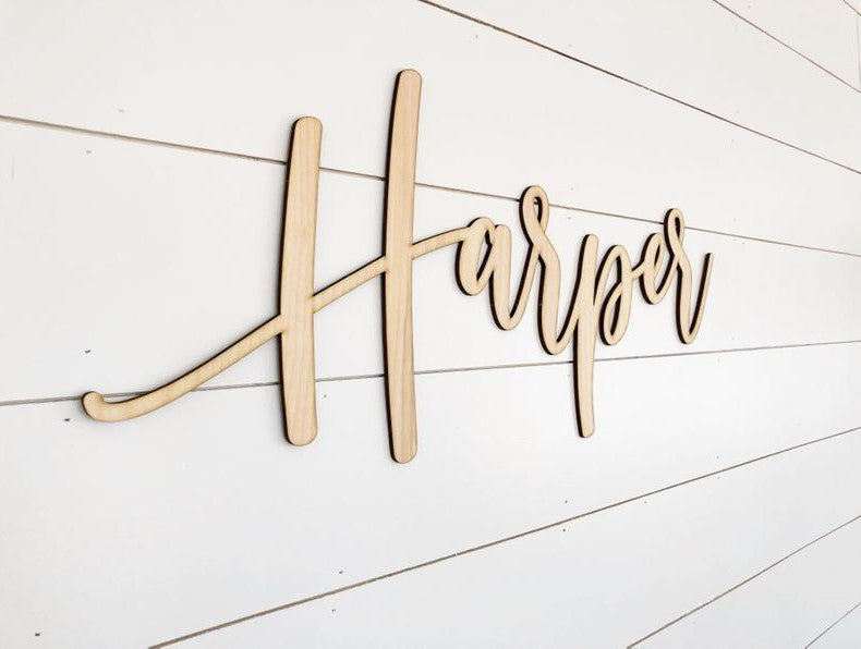 Personalized Custom Name Wood Sign in 27 Fonts