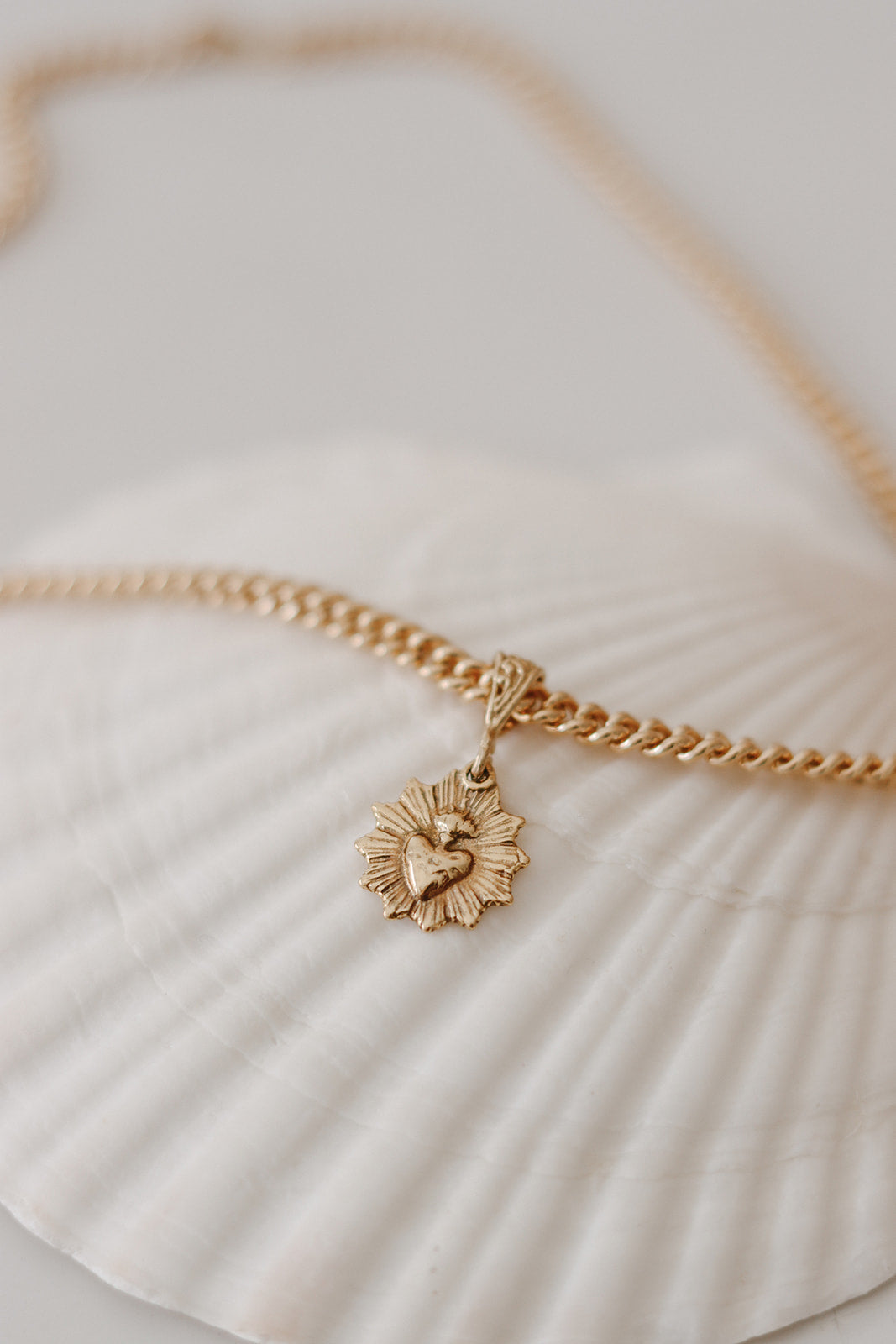 Most Sacred Heart Scalloped Link Necklace